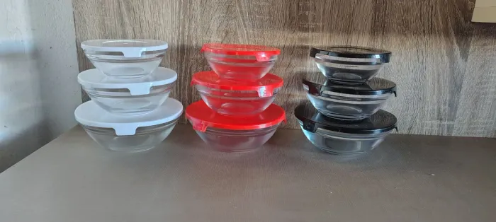 Kit potes de vidro os 3 por 50