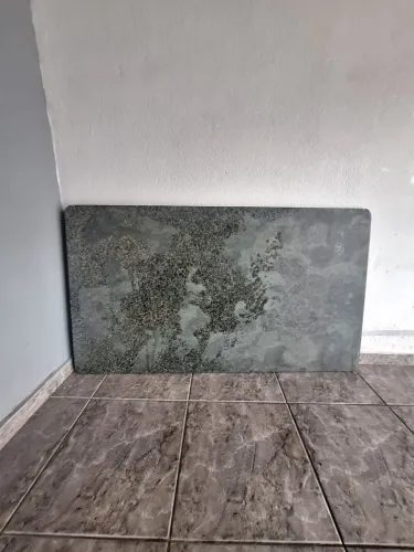 Tampo de Mesa de Pedra Cinza Escura