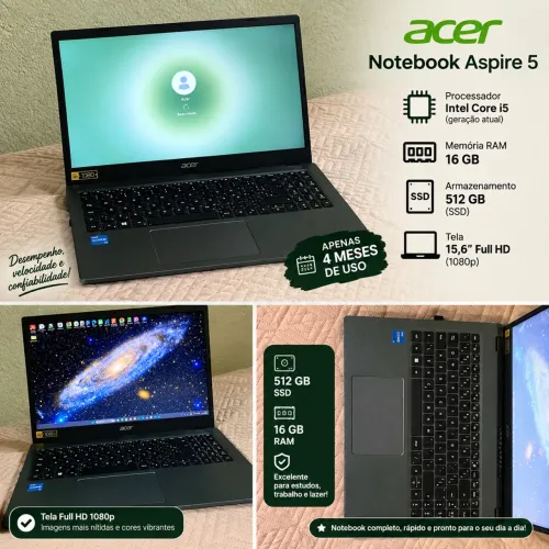 Notebook Acer aspire Go 15 512g semi novo