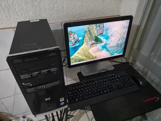Computador Completo HP, Quad-Core, Todo Original! Ac Cartão