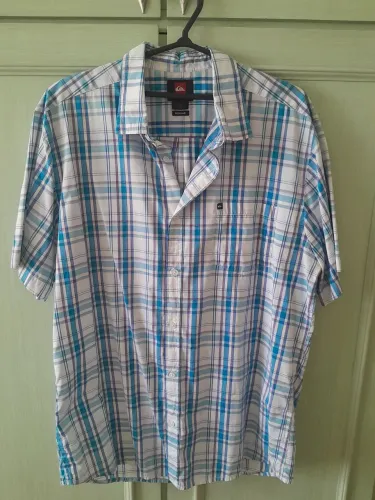 Camisa Quiksilver Xadrez Branca GG