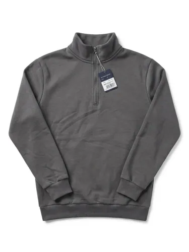 Blusa Moletom Masculino Nautica Meio Zíper Original Cinza