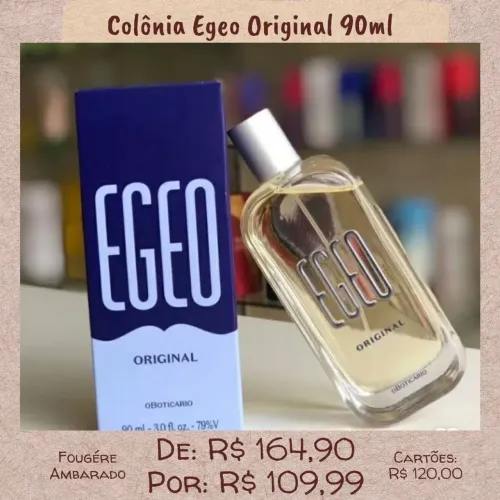Colônia Egeo Original 90ml O Boticário - PRODUTO NOVO LACRADO