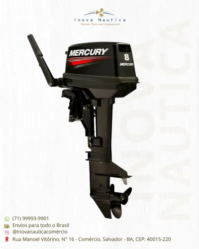 Motor de Popa Mercury 8HP 2T Manual 