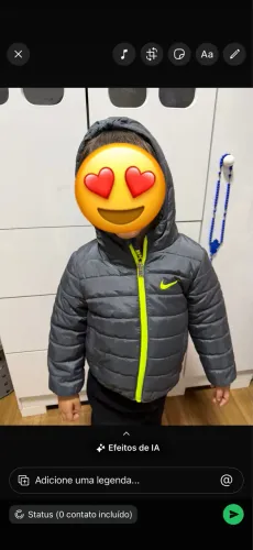 Jaqueta puffer infantil Nike original 