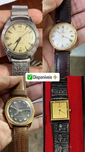 Relógios antigos 1950/1960 suíços originais Omega, Ulysse Nardin, Tissot, Eternamatic