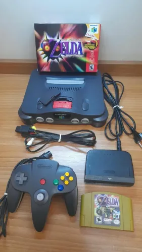 Nintendo 64 + Expansion Pak + Zelda Majoras Mask+ 1 controle