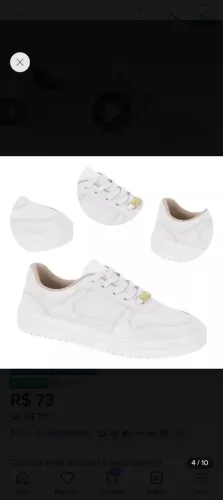 Sapato branco moleca