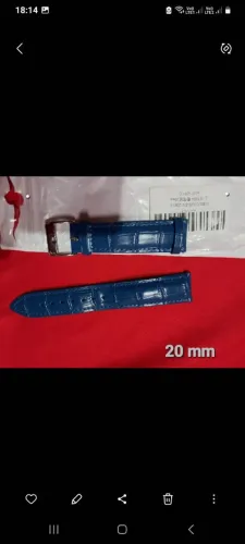 Pulseira de couro sintetico para relogio(largura 20mm)