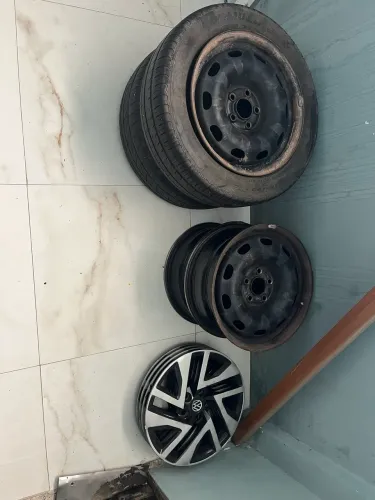 4 rodas de ferro 5 furos aro 15