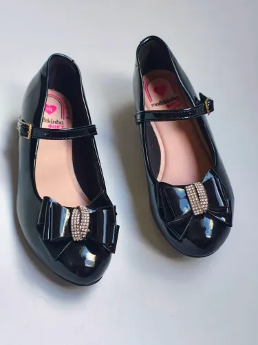 Sapato Infantil Molekinha Soft Pop Verniz Preto - Sem Uso / Novo