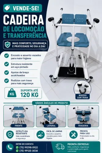 Cadeira de locomoção e transferência
