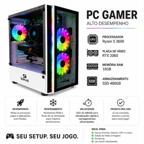 PC GAMER - RTX 2060 - RYZEN 5 3600 - 16GB RAM