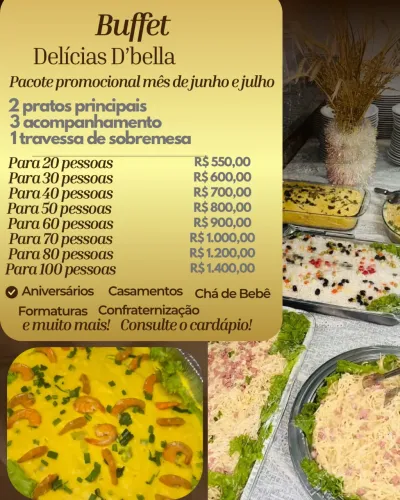Buffet promocional junho e julho