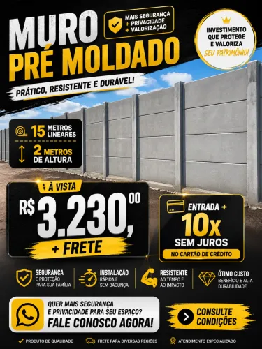 Muros pré moldados