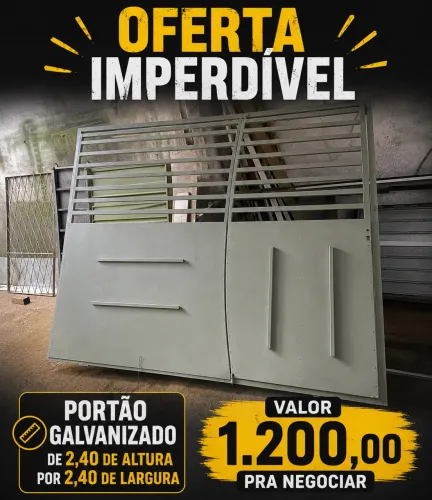 Portão galvanizado 