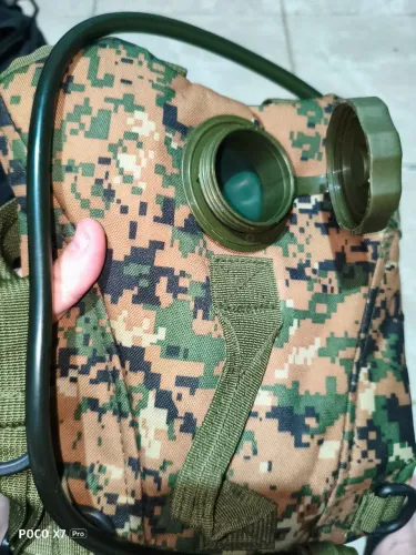 Mochila de hidratação.