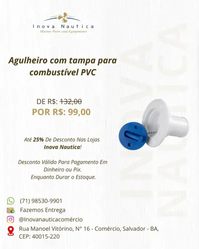 Agulheiro com tampa para combustível PVC