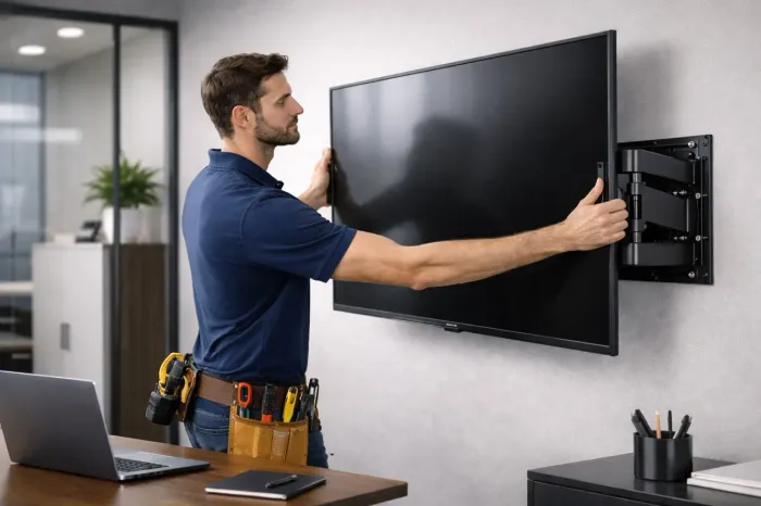 INSTALAÇÃO DE TV NO SUPORTE