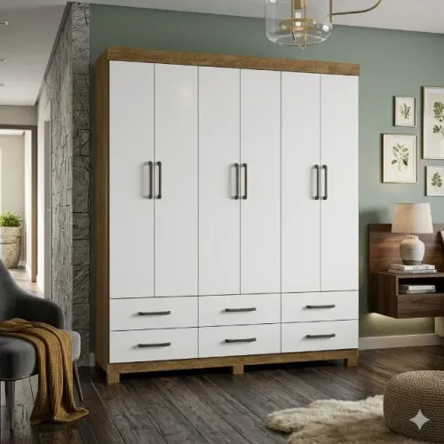 Guarda Roupa Clara 6 portas