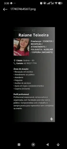 Freelancer, auxiliar , folguista 