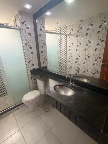 Bancada granito banheiro com pia