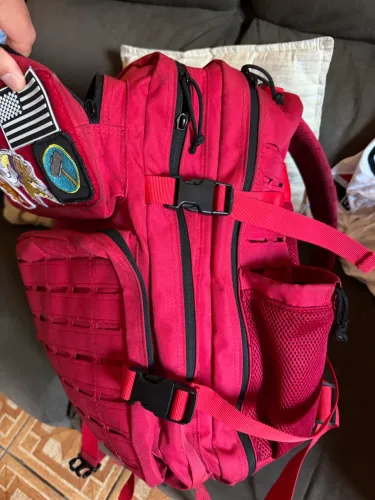 Mochila tática vermelha grande 