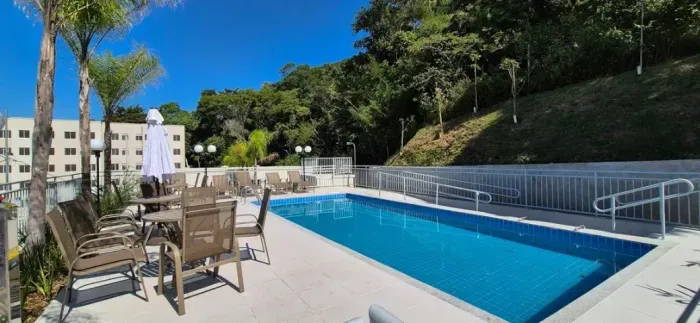Apartamento pronto 2 quartos em vargem grande condomínio com piscina com parcela de R$1800