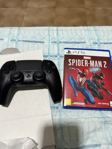 Controle Ps5 Preto + Spider man 2