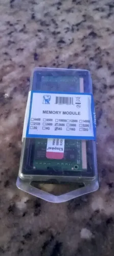 Memória Kingston ddr4 8gb 2666hz (usado 3 meses) $ 200