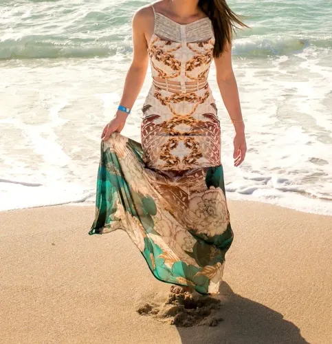 Vestido longo de festa 