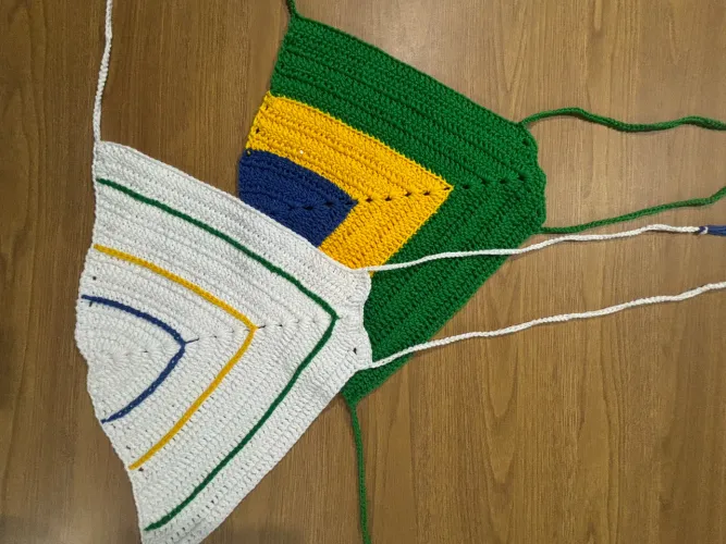 Top de crochê Brasil