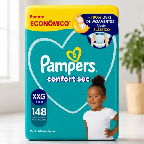 Fralda Pampers Confort Sec Ultra Xxg 148 Unidades