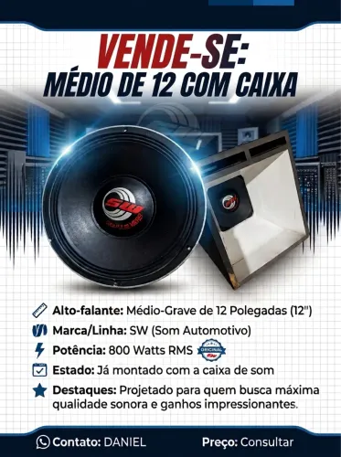 Vendo médio linha SW de 12 polegadas
