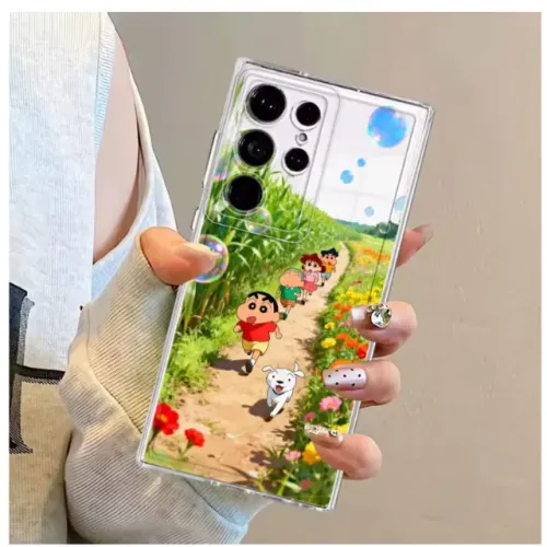 Capa Capinha Tpu Celular Crayon Shinchan P/ Samsung A72 Transparente