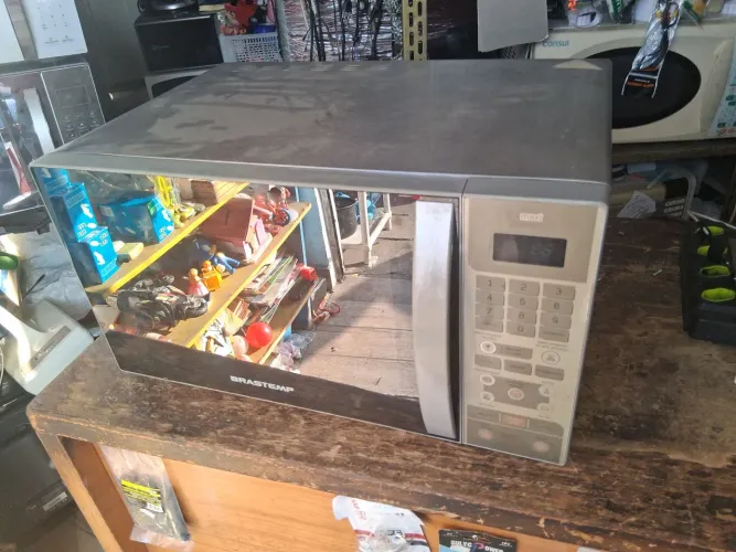 Microondas Brastemp inox espelhado com garantia 