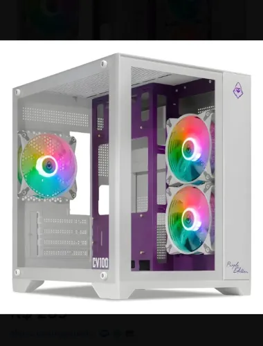Gabinete Mancer CV100 purple edition, com fonte de alimentação inclusa