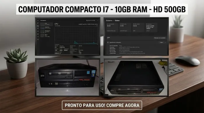 PC Semp Toshiba Intel Core i7 | 10GB RAM | HD 500GB | Completo e Testado!