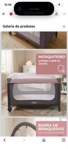 Berço portátil novo sem uso joly 