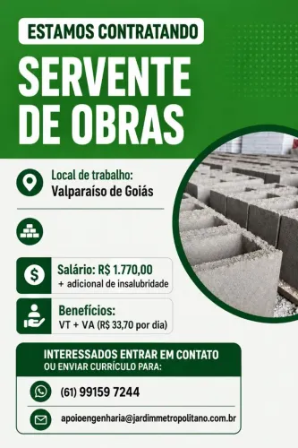 Vaga de servente
