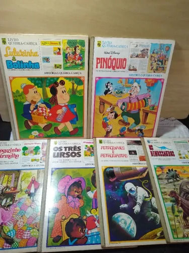 Luluzinha / Pinóquio/ chapeuzinho vermelho/livro quebra cabeça anos 70
