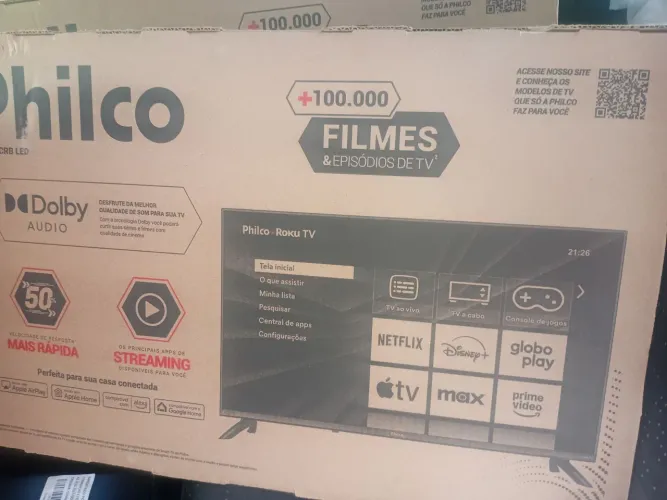 Smart TV Philco 32" HD Roku TV - NOVA LACRADA