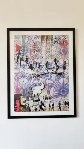 Quadro Decorativo 104 cm x 79 cm Moldura + Vidro