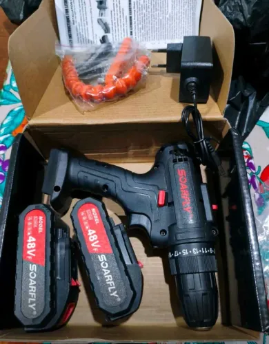 Parafusadeira Furadeira Sem Fio Com 2 Baterias 48V Profissional