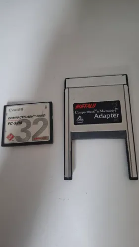 Kit Cartão Compact Flash Industrial 32mb + Adaptador Pcmcia