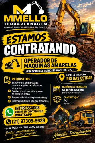 Operador de máquinas amarelas