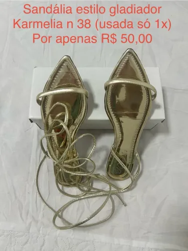 Vende-se sandália rasteira Gladiador dourado