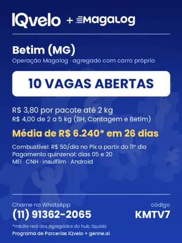 Betim (MG) | Operação Magalog - 10 VAGAS ABERTAS