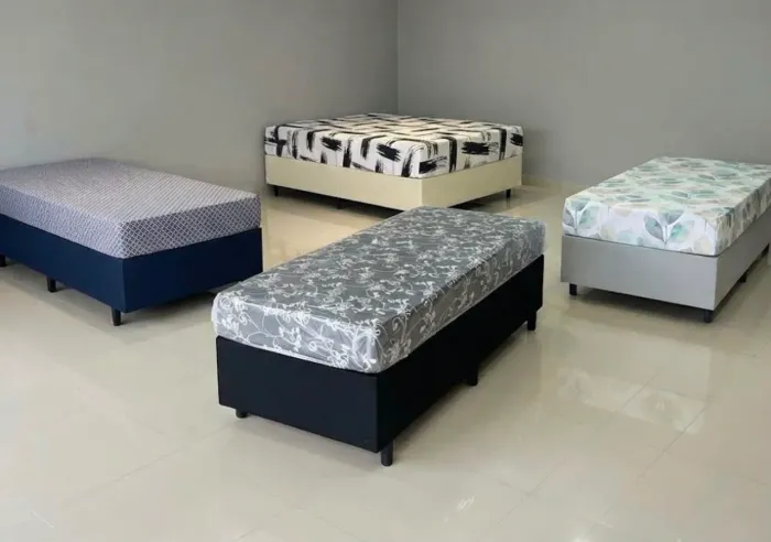 Camas solteiro com bases separadas, molas ensacadas, apartir Rs 960,00 cont *