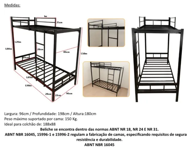 Imperdível- 2 beliches disponívis para venda. 400$ CADA. Não entrego.